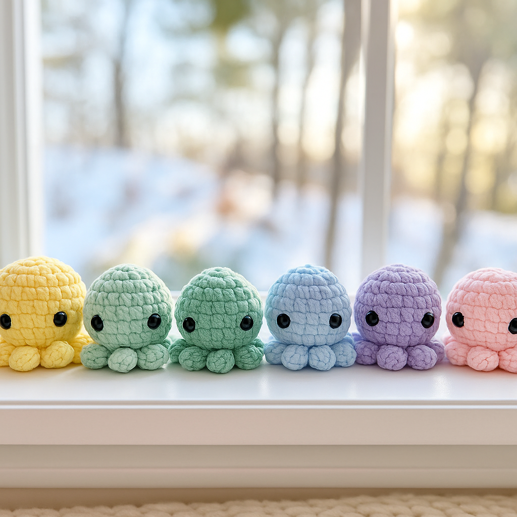 Small Octopus Buddy Baby Blue