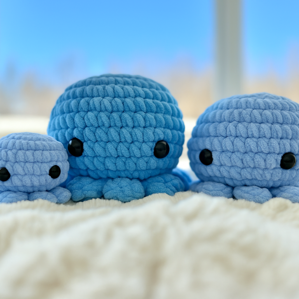 Medium Octopus Buddy Baby Blue