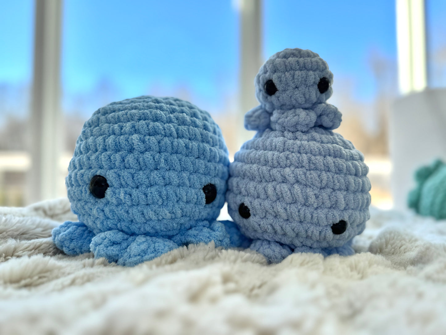 Large Octopus Buddy Baby Blue