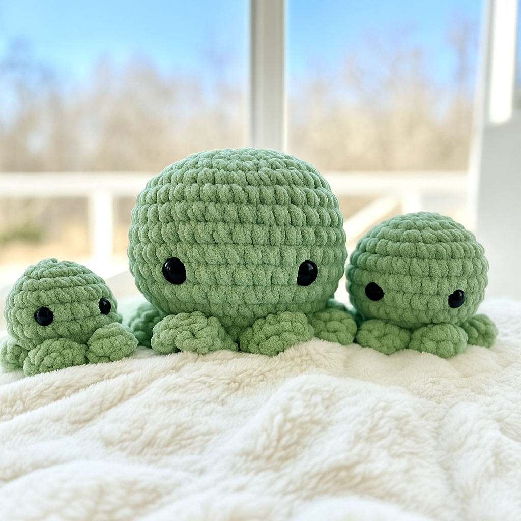 Medium Octopus Buddy Baby Blue
