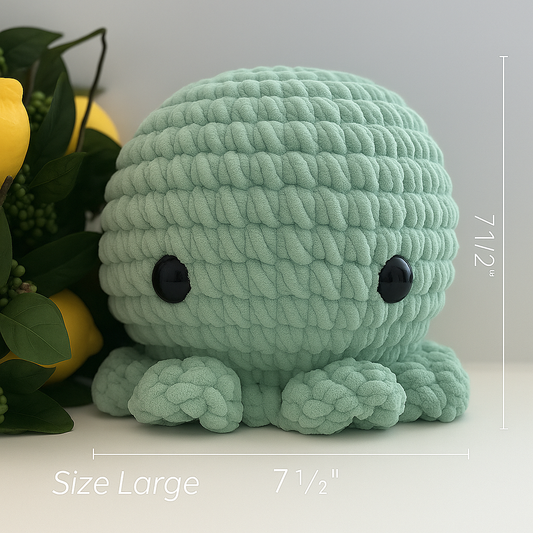 Large Octopus Buddy Moss Green