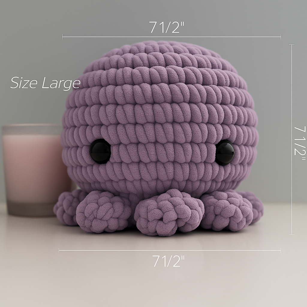 Large Octopus Buddy Baby Blue