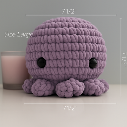 Large Octopus Buddy Baby Blue
