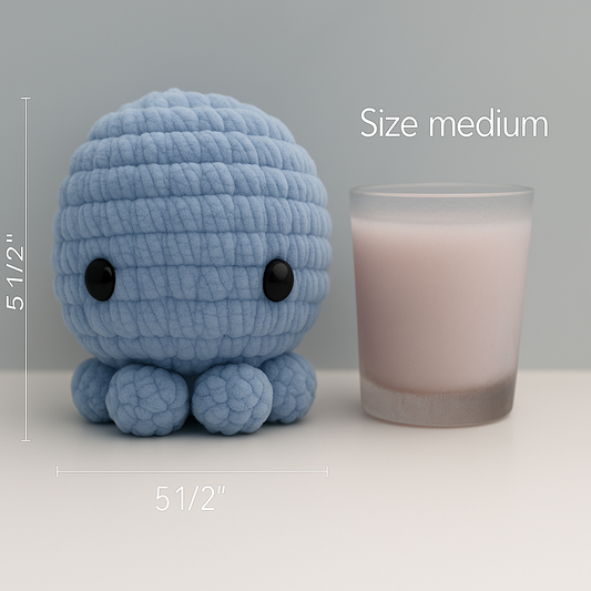 Medium Octopus Buddy Baby Blue
