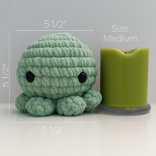 Medium Octopus Buddy Moss Green