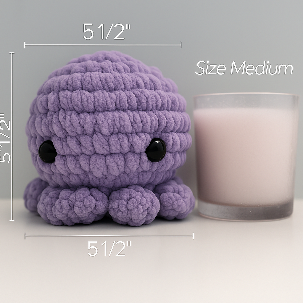 Medium Octopus Buddy Baby Blue