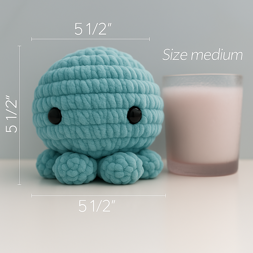 Medium Octopus Buddy Baby Blue