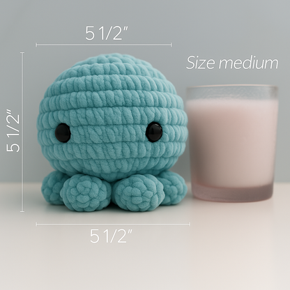 Medium Octopus Buddy Baby Blue