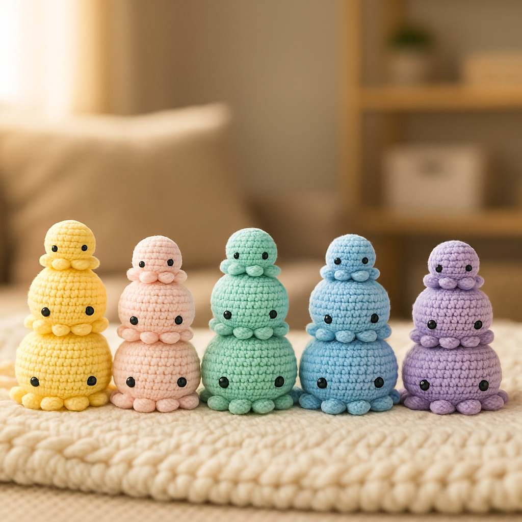 Medium Octopus Buddy Baby Blue