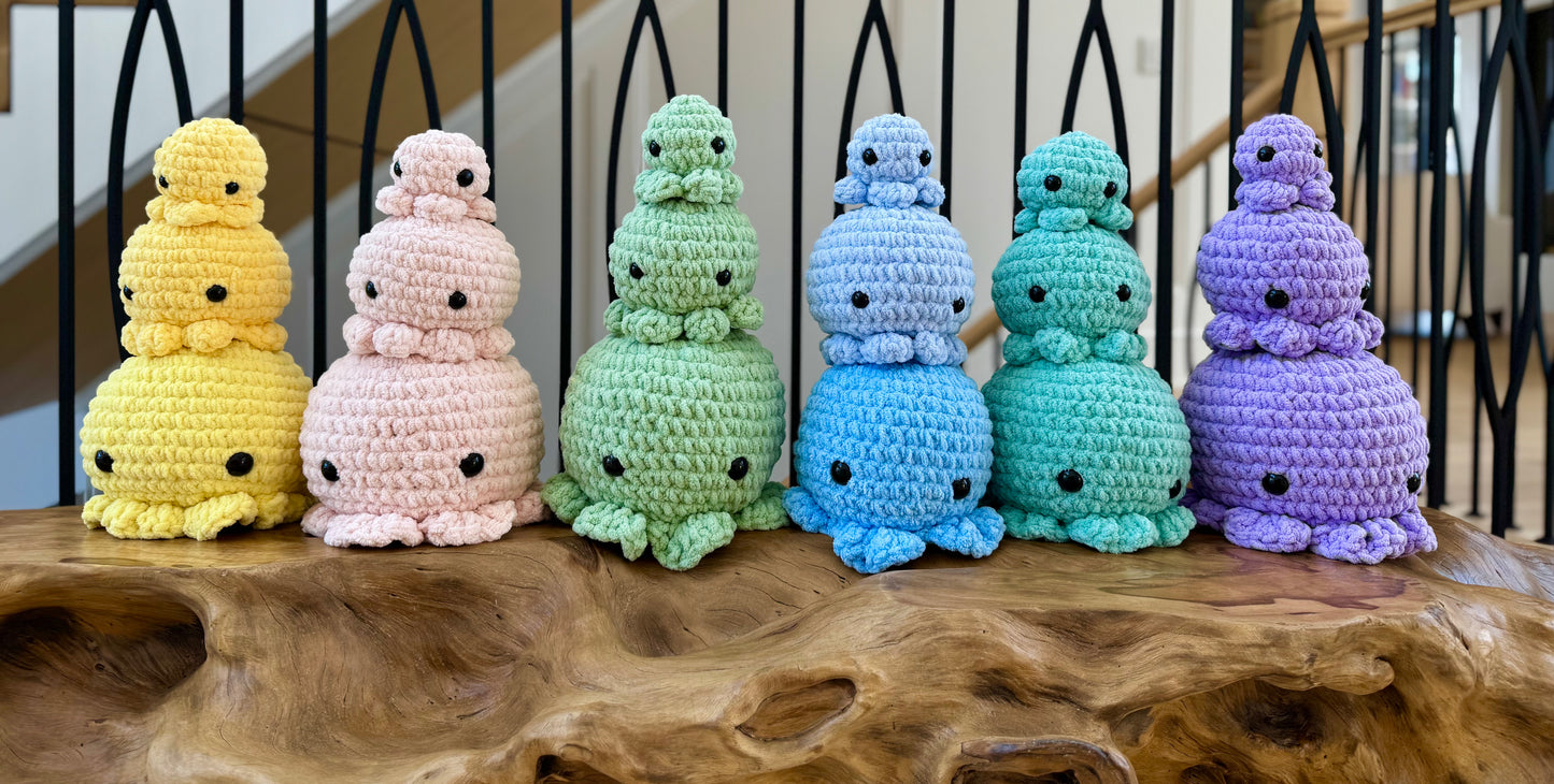 Large Octopus Buddy Baby Blue