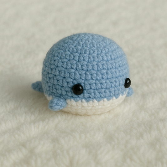 Tiny Tail Whale Ocean Blue