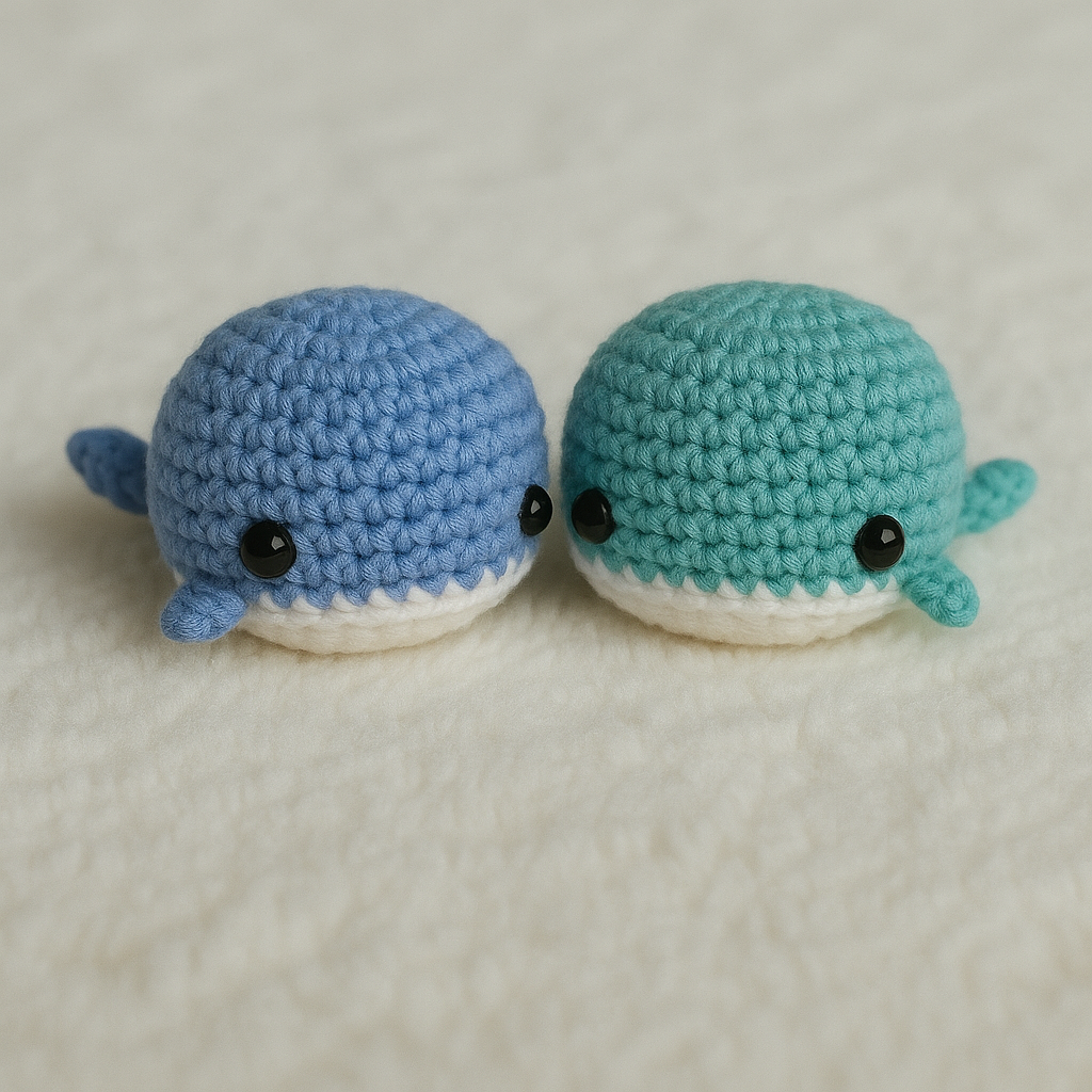 Tiny Tail Whale Ocean Blue