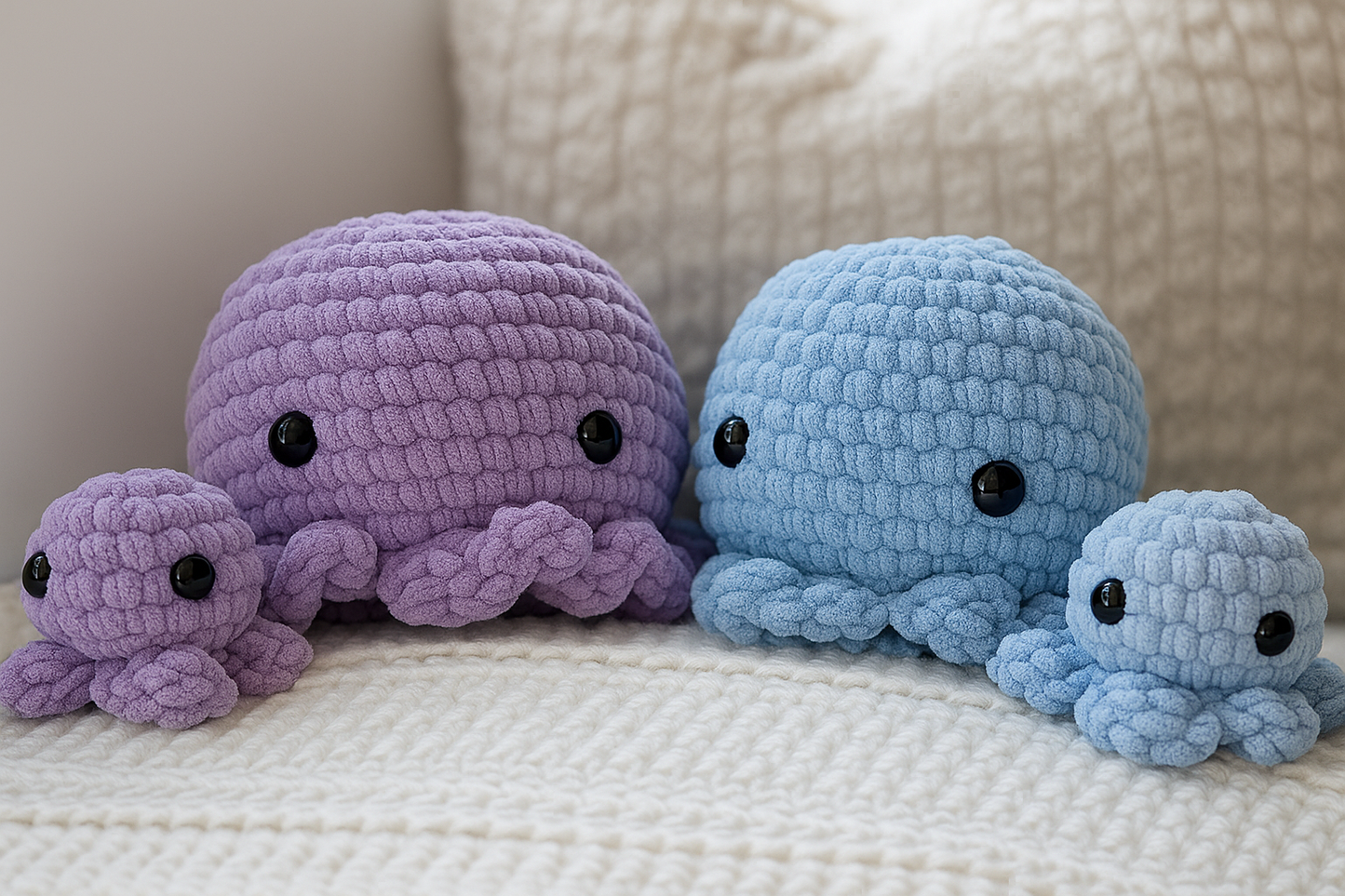 Large Octopus Buddy Baby Blue