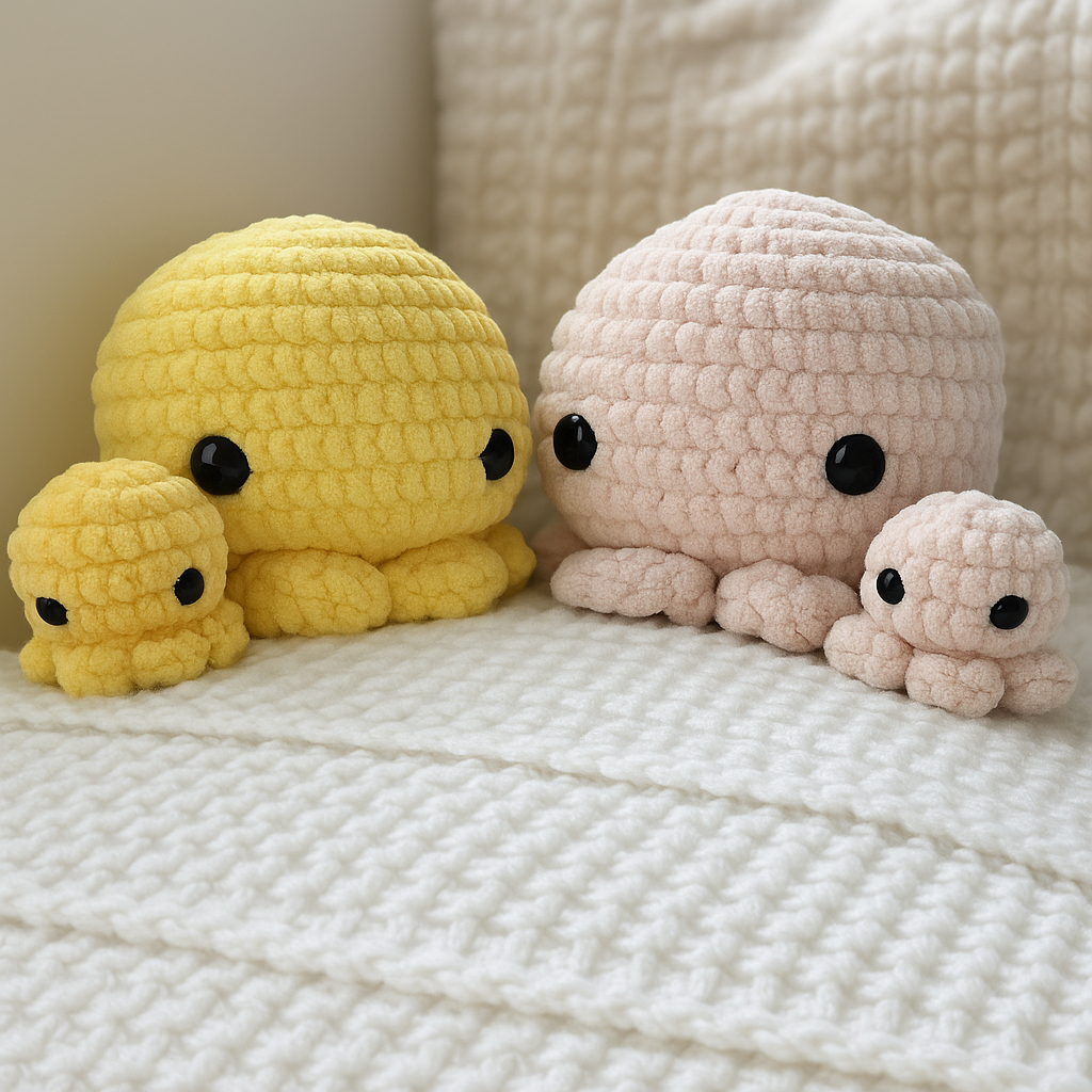 Large Octopus Buddy Baby Blue