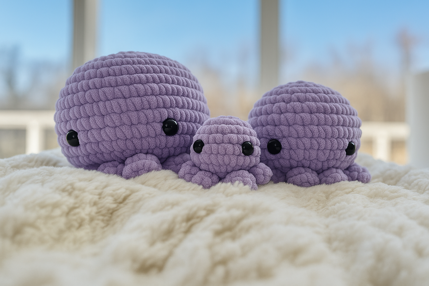 Medium Octopus Buddy Baby Blue
